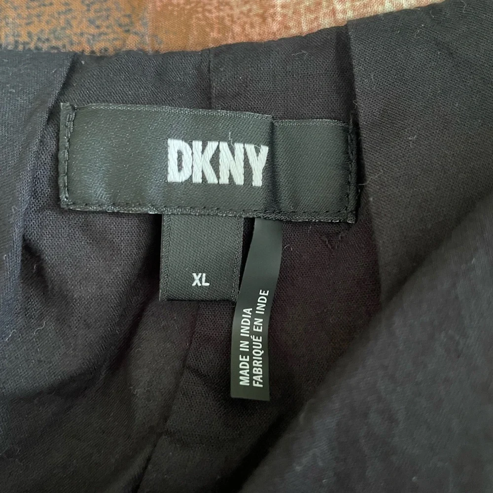 DKNY Abstract Print A-Line Cotton Maxi Skirt Womens Size XL
